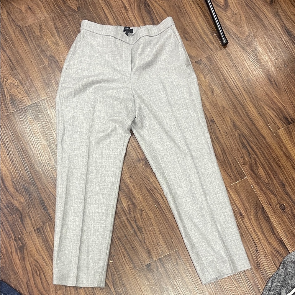 Theory Light Gray Dress flannel treeca pull on sleek flannel Pants size 4